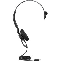 Jabra Engage 40 Wired Mono Headset with Noise Cancelling 2-Mic Technology and USB-C Cable, Ultralight - Compatible with All Leading UC Platforms such as Zoom and Unify - Black