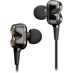 JAZ Ragtime Wireless Multipoint Earbuds with Dual Driver, Metal Finish, Built-in Microphone, 3 Sets of Earbuds Included