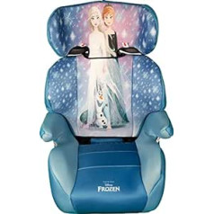 Frozen Group 2-3 Car Seat (15 to 36 kg) for Girls in White and Light Blue with the Princesses Anna, Elsa and the Cute Olaf