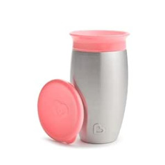 Munchkin Miracle 360 Sippy Cup Stainless Steel rose