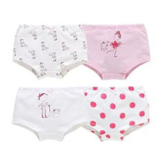 Set von 4 Kinder Unterwäsche Schöne Baumwolle Little Girl Höschen, Höhe 100-110 cm, C