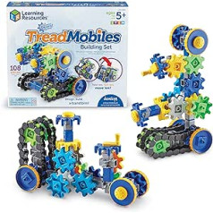 Learning Resources Gears! Gears! Gears! Timing Belt Machines STEM Building Kit 108 Pieces Ages 5+
