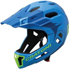 Cratoni Unisex - Adult C-maniac 2.0 Mx Bicycle Helmets, Blue/Lime Matt, M/L