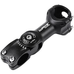 Wake MTB Stem 25.4 90mm 110mm 0-60 Degree Adjustable Bicycle Stem Short Handlebar Stem for Most Bikes, Road Bikes, MTB, BMX, Cycling (Aluminum Alloy, Lightweight, Black)