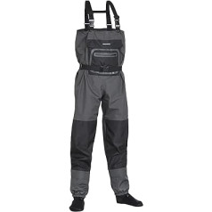 Angel-Berger Fladen Fishing Chest Waders Breathable with Footsies Passport Cover