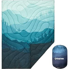 KingCamp Travel Blanket, Ultralight, Outdoor Camping Blanket, Warm Blanket, Water-Repellent, Compact, Small Pack Size for Camping, Office, Outdoor (Frost Valley, 200 x 145 cm)