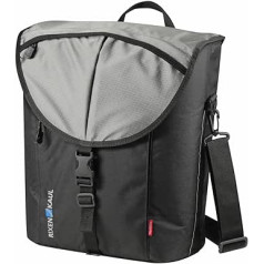 KLICKFix Gepäckträgertasche Cita Vario, Schwarz/Silber, 16 x 30 x 35 cm, 20 Liter