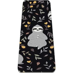 Eslifey Sloth Pattern Yoga Mat Thick Non Slip for Women and Girls Gym Mat Soft Pilates Mats (183 x 61 cm, 0.6 cm Thick)