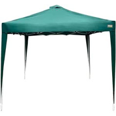 Aktive 61056 Folding Gazebo 3 x 3 m Garden Gazebo 300 x 300 x 240 cm, Green, 150 g, Roof Ventilation, 10 Minutes Assembly