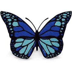 Blue Butterfly Iron-On Patch Butterfly Patches, Colourful Animals Iron-On Patches, Butterfly Patches, Patch for Denim Jackets and Other Clothing Finally Home