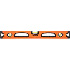 NEO Aluminum spirit level with handle, 3 vials, magnet, milled lower surface, 100 cm