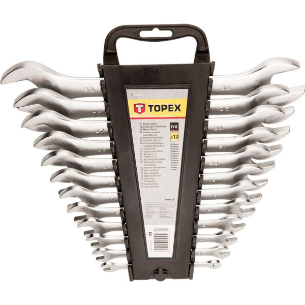 Topex Double-sided open-end wrenches 6-32 mm, set of 12 pcs.