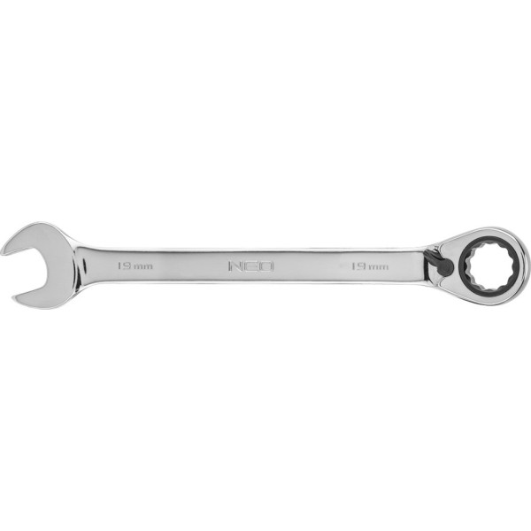 NEO Combination wrench with ratchet and 19 mm switch