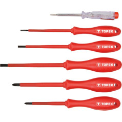 Topex Screwdrivers 1000V, set of 6 pcs.