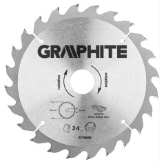 Graphite Saw blade, Widia, 190 x 30 mm, 24 teeth