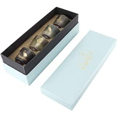 Set of 4 Retro Oven Baked Tea Cup Coffee Cup Japanese Style Ceramic Kung Fu Tea Set Tableware Drinkware (2#)