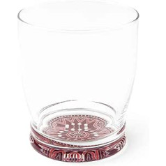Excelsa Mandala Red Set of 6 Water Glasses, Glass