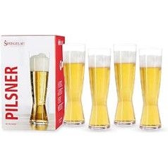 Spiegelau & Nachtmann, 4-teiliges Pilsstangen-Set, Kristallglas, 425 ml, 4991970, Beer Classics