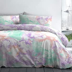 Fusion - Tie-Dye - Easy Care Duvet Cover Set - Single, Multi-Colour