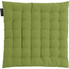 Linum Pepper Cotton Seat Cushion, Light Ice Green, 40 x 40 x 3 cm, Moss Green, 40 x 40 cm