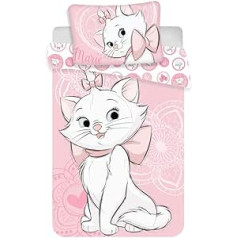 Disney Marie Aristocats Children's Bed Linen Set, Light Pink, 140 x 200 cm