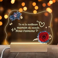 Miofula Eternal Rose Gifts for Mum, Greatest Mum in the World, Mother's Day Gifts for Mum, Mum Gift for Birthday, Mum