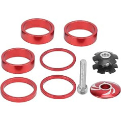 Bnineteenteam 6 pieces bike headset spacer, aluminium alloy bicycle handlebar stem spacer for mountain bike headset stem