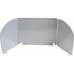 Wind protection for camping kitchens 32-60 cm including suction cup feet 29 cm high steel universal two-burner camping stove gas stove gas grill splash guard for caravan outdoor tent grill