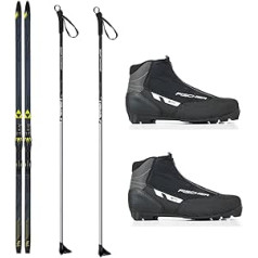 Fischer Cross-Country Ski Set for Heavy Runner Superlite X-TRA Stiff Classic + Bindings + Shoes + Poles