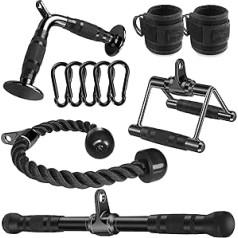 WNOEY Kabelmaschine Zubehör für Home Gym, Trizeps Pull Down Befestigung, Kabelaufsätze für Gym, Latzug-Down-Aufsatz Gewicht Fitness