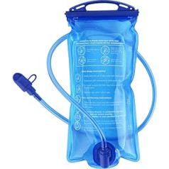 Hydration Bladder 2L, Upgraded Leakproof Water Bladder 2L Water Reservoir for Outdoor Hiking Camping Running Cycling Sky Blue 2L L, Sky Blue 2L