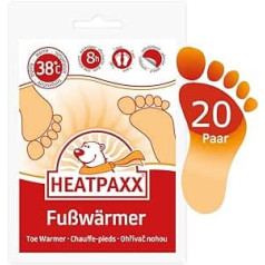 HeatPaxx Fußwärmer – Hauchdünne Zehenwärmer für unterwegs - endlich Wieder warme Füße – 20 x 2 Wärmepads im praktischen Vorteilspack