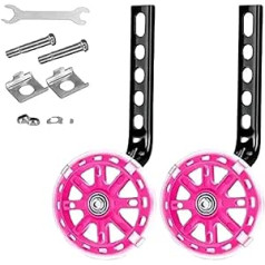 SHBHWS Bicycle Stabilisers 1 Pair Colourful for Children Auxiliary Bicycle Training Wheels Balance Accessories Outdoor Safe Stabilizers Universal Stabilisers for Children's Bicycle (Color : PK)