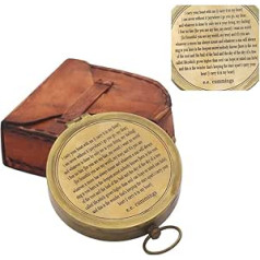 RII Antiker nautischer Vintage-Magnetkompass mit berühmtem Zitat, graviert, Taufgeschenke mit Lederetui oder Holzetui für Vater von Sohn, Tochter