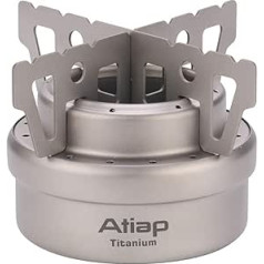 ATiAP Alcohol Stove Backpacking Stove Camping Stove Alcohol Burner with Cross Stand Titanium Ultralight Portable