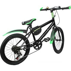 Mountain Bike Children's Boys Bicycle Double Disc Brake Green 20 Inch 6 Speed