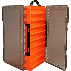 Uxwuy 18 Fächer orange Tackle Box doppelseitig (orange, 18 Fächer)