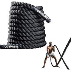 Omelaza Kampfseil, 3,8 cm Durchmesser, 9,1 m, Kampfseile für Übungen, Workout, Trainingsseil, Kampfseile für Zuhause, Fitnessstudio, schwere Seile für Training, Seile für Training