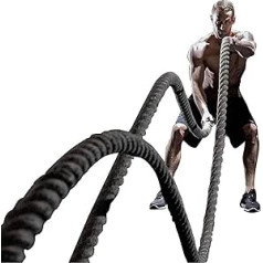 LKZL Battle Rope, Exercise Ripple Rope for Workout Cardio & Core Strength Training for Men Women (Size : 50 mm)