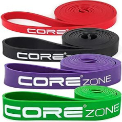 COREZONE Resistance Band | Home Gym Exercise Workout Bands for Buttocks, Legs, Buttocks, Yoga, Pilates, Crossfit, Fitness, Physiotherapy, Stretch | Multicoloured Resistance Bands for Men & Women