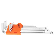 NEO Hexagonal wrenches with ball end, set of 9.