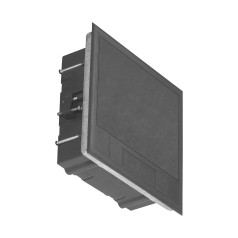 Floor box for modular sockets 6 x 45x45mm or 12 x 22.5x45mm, cover: plastic, black