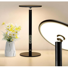 chiphy Table Lamp, 7 Level Dimmable Bedside Lamp with Touch Control, 20W/1500LM Bright Night Light, Aluminum Housing, LED Desk Lamp for Bedroom/Dining Room/Band Room