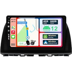 YUN Android 10 Car Radio for Mazda CX-5 (2012-2016) 4G+64G [Built-in CarPlay/Android Car/DSP/GPS] - 4-LED Camera & Mic Support DAB/Steering Wheel Control/MirrorLink/360 Camera/DAB