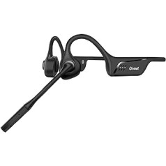 Giveet Open Ear Bluetooth Headset with Microphone, aptX-HD/LL Airline, Wireless Stereo Headphones with Mute Button for Mobile Phone, Laptop, PC, Office, Home Driver, 16 Hours Playtime