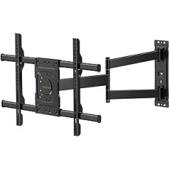 TV Wall Mount Swivel WHYFONE Tilting Universal Corner TV Mount 83.8 cm Long Arm Full Motion Wall Mount TV for 32-70 Inch Flat & Curved TVs up to 45 kg, Max. VESA 600 x 400 mm