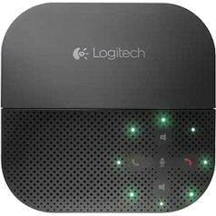 Logitech P710e Speakerphone Kabellose Freisprecheinrichtung, Lautsprecher mit Bluetooth- & NFC-Verbindung, Mikrofon mit Rauschunterdrückung, Multi-Device, 15-Stunden Akkulaufzeit, PC/Mac/Handy/Tablet