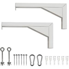 Elite Screens Universal-Projektor-Leinwand, 30,5 cm, Weiß, verstärkte Metallkonstruktion, Wand- oder Deckenmontage, inkl. Haken und Beschläge