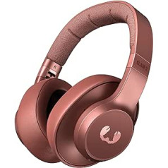 Fresh 'n Rebel Clam 2 Wireless Bluetooth Headphones Over-Ear 80 Hours Playtime with Microphone Foldable Ambient Sound Mode Quick Charge Audio Input Vegan Leather (Safari Red)