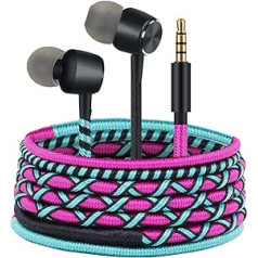 URIZONS For 3.5 mm In-Ear Headphones Colourful with Cable In-Ear Headphones Cable Earphones with Microphone and Volume Control for iPhone MP3 Samsung, Gaming Earphones with 3.5 mm Headphones (7#)